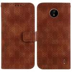 For Nokia C20 / C10 Double 8-shaped Embossed Leather Phone Case(Brown)