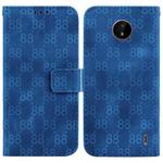 For Nokia C20 / C10 Double 8-shaped Embossed Leather Phone Case(Blue)