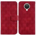For Nokia G10 / G20 Double 8-shaped Embossed Leather Phone Case(Red)