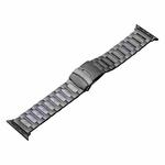 For Apple Watch Ultra 49mm Safety Buckle Titanium Steel Watch Band(Grey)