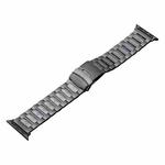 For Apple Watch Series 8 41mm Safety Buckle Titanium Steel Watch Band(Grey)