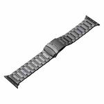 For Apple Watch SE 40mm Safety Buckle Titanium Steel Watch Band(Grey)