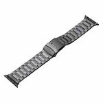 For Apple Watch SE 44mm Safety Buckle Titanium Steel Watch Band(Grey)