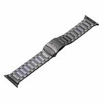 For Apple Watch SE 44mm Safety Buckle Titanium Steel Watch Band(Silver)