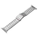 For Apple Watch Series 5 40mm Safety Buckle Titanium Steel Watch Band(Silver)