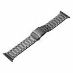 For Apple Watch Series 4 40mm Safety Buckle Titanium Steel Watch Band(Grey)