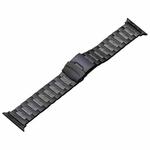 For Apple Watch 38mm Safety Buckle Titanium Steel Watch Band(Black)
