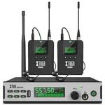 XTUGA SEM100 Professional Wireless In Ear Monitor System 2 BodyPacks(US Plug)