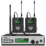 XTUGA SEM100 Professional Wireless In Ear Monitor System 2 BodyPacks(UK Plug)
