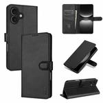 For iPhone 17 AZNS Skin Feel Calf Texture Flip Leather Phone Case(Black)