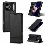 For iPhone 17 Pro Max AZNS Magnetic Calf Texture Flip Leather Phone Case(Black)