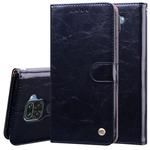 For Xiaomi Redmi Note 9 Business Style Oil Wax Texture Horizontal Flip Leather Case with Holder & Card Slots & Wallet(Black)
