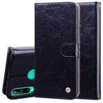 For Huawei P40 lite E Business Style Oil Wax Texture Horizontal Flip Leather Case with Holder & Card Slots & Wallet(Black)