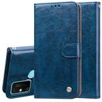 For Huawei Honor 9A Business Style Oil Wax Texture Horizontal Flip Leather Case with Holder & Card Slots & Wallet(Royal Blue)