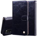 For Samsung Galaxy A41 Business Style Oil Wax Texture Horizontal Flip Leather Case with Holder & Card Slots & Wallet(Black)