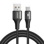 JOYROOM SA25-AC3 3A USB to USB-C/Type-C Fast Charge Data Cable, Length:2m(Black)