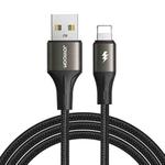 JOYROOM SA25-AL3 3A USB to 8 Pin Fast Charge Data Cable, Length:2m(Black)