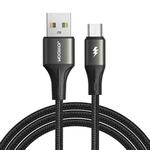 JOYROOM SA25-AM3 3A USB to Micro USB Fast Charge Data Cable, Length:2m(Black)