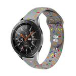 For Samsung Galaxy Watch 6 / 6 Classic Sports Rainbow Dots Silicone Watch Band(Grey)