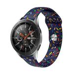 For Samsung Galaxy Watch 6 / 6 Classic Sports Rainbow Dots Silicone Watch Band(Blue)