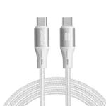 JOYROOM SA25-CC5 100W USB-C/Type-C to USB-C/Type-C Fast Charge Data Cable, Length:1.2m(White)