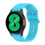 For Samsung Galaxy Watch 6 / 6 Classic Solid Color Buckle Silicone Watch Band, Size:L Size(Sky Blue)