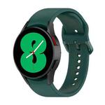 For Samsung Galaxy Watch 6 / 6 Classic Solid Color Buckle Silicone Watch Band, Size:L Size(Dark Green)
