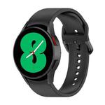 For Samsung Galaxy Watch 6 / 6 Classic Solid Color Buckle Silicone Watch Band, Size:S Size(Black)