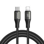 JOYROOM SA25-CL3 30W USB-C/Type-C to 8 Pin Fast Charge Data Cable, Length:1.2m(Black)