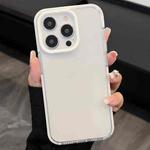 For iPhone 12 Pro 2 in 1 Fluorescent Transparent TPU Phone Case(White)