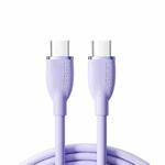 JOYROOM SA29-CC5 100W USB-C/Type-C to USB-C/Type-C Liquid Silicone Fast Charging Data Cable, Length: 1.2m(Purple)