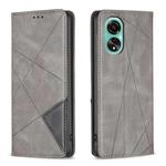 For OPPO A78 4G Prismatic Invisible Magnetic Leather Phone Case(Grey)
