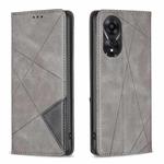 For OPPO A78 5G Prismatic Invisible Magnetic Leather Phone Case(Grey)