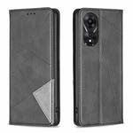 For OPPO A78 5G Prismatic Invisible Magnetic Leather Phone Case(Black)