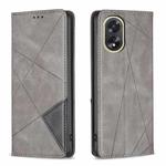 For OPPO A38 4G Prismatic Invisible Magnetic Leather Phone Case(Grey)