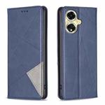 For OPPO A59 5G Prismatic Invisible Magnetic Leather Phone Case(Blue)