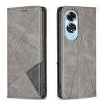 For OPPO A60 Prismatic Invisible Magnetic Leather Phone Case(Grey)
