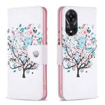 For OPPO A78 5G Colored Drawing Pattern Leather Phone Case(Tree)