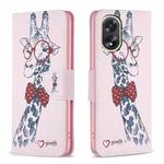 For OPPO A38 4G Colored Drawing Pattern Leather Phone Case(Deer)