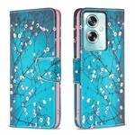 For OPPO A79 5G Colored Drawing Pattern Leather Phone Case(Plum Blossom)