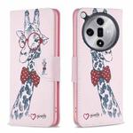 For OPPO Find X7 Colored Drawing Pattern Leather Phone Case(Deer)