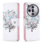 For OPPO Find X7 Ultra Colored Drawing Pattern Leather Phone Case(Tree)