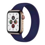 For Apple Watch Series 9&8&7 41mm / SE 3&SE 2&6&SE&5&4 40mm / 3&2&1 38mm Solid Color Elastic Silicone Watch Band, Size:S 130mm(Sapphire Blue)