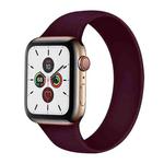 For Apple Watch Series 9&8&7 41mm / SE 3&SE 2&6&SE&5&4 40mm / 3&2&1 38mm Solid Color Elastic Silicone Watch Band, Size:M 143mm(Purple)