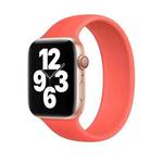 For Apple Watch Series 9&8&7 41mm / SE 3&SE 2&6&SE&5&4 40mm / 3&2&1 38mm Solid Color Elastic Silicone Watch Band, Size:L 156mm (Pink Orange)