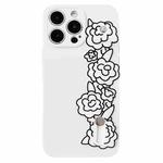 For iPhone 14 Pro Max Wristband Holder Phone Case(Flower)