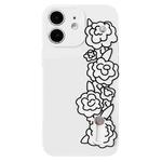 For iPhone 12 Wristband Holder Phone Case(Flower)