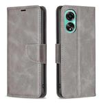 For OPPO A78 4G Lambskin Texture Leather Phone Case(Grey)