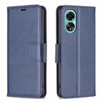 For OPPO A78 4G Lambskin Texture Leather Phone Case(Blue)