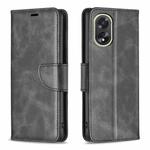 For OPPO A38 4G Lambskin Texture Leather Phone Case(Black)